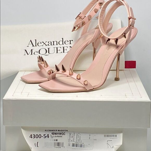 Alexander McQueen Punk Stud Leather High-Heel Sandals size 41 - Picture 11 of 12